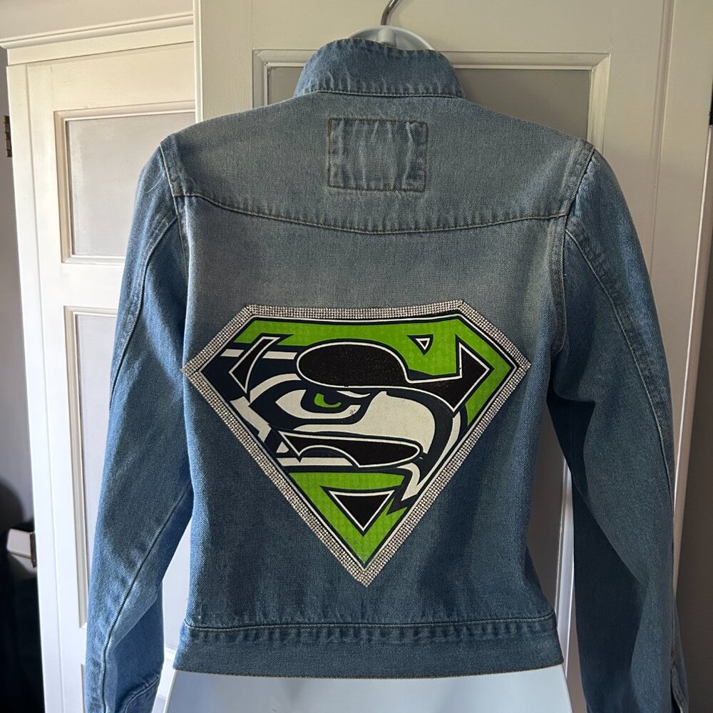 Upscaled32 - Seattle Seahawks Denim Jacket - Picture 8 of 8